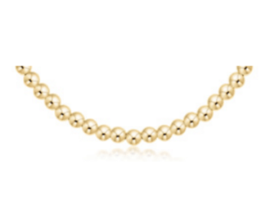 17" Choker Beaded - Classic Gold 4mm