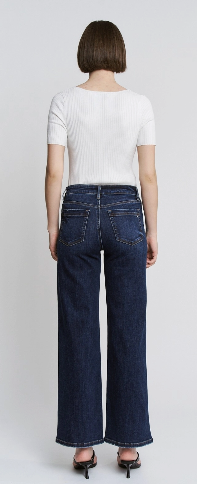 High Rise Wide Leg with Patch Pocket
