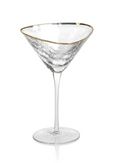 Triangular Martini Glass - Gold Set of 2