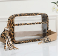 Clear Cross Body Bag-Leopard