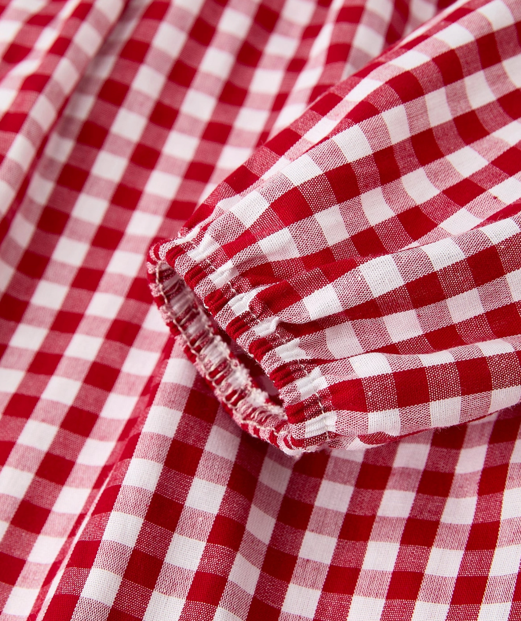 Christmas Tree Plaid Girls Dress