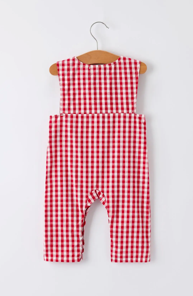 Christmas Tree Plaid  Boy Romper