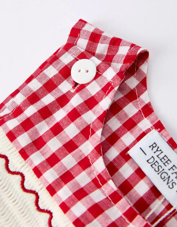 Christmas Tree Plaid  Boy Romper