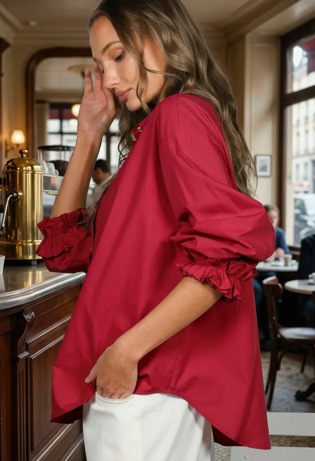 Ruffled Cuffs Top