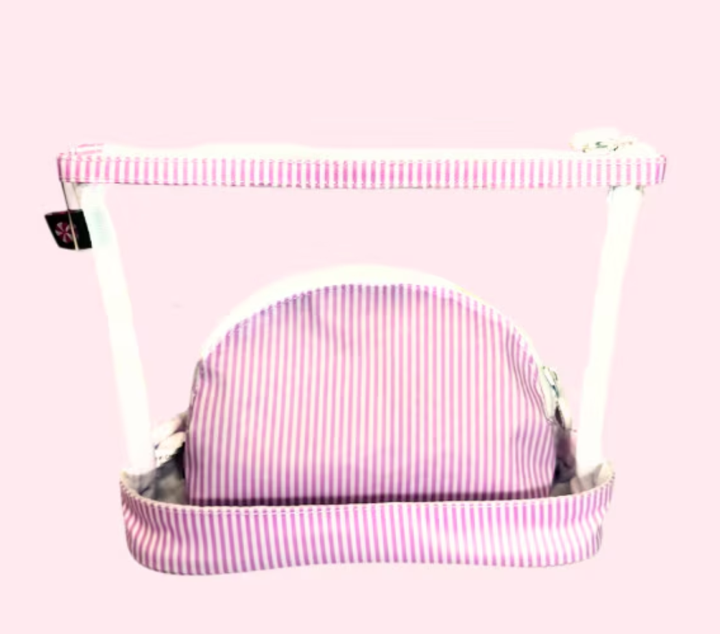 Pink Seersucker Preppy Stripe Jet-Set