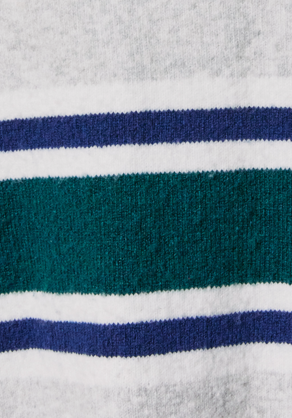 Striped Soft Knit Crew Neck Button Cardigan