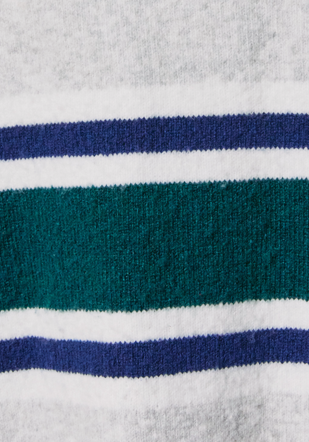 Striped Soft Knit Crew Neck Button Cardigan