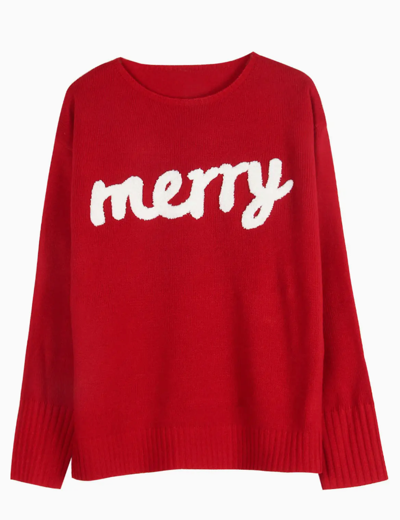 Christmas Merry Jacquard Knit Sweater