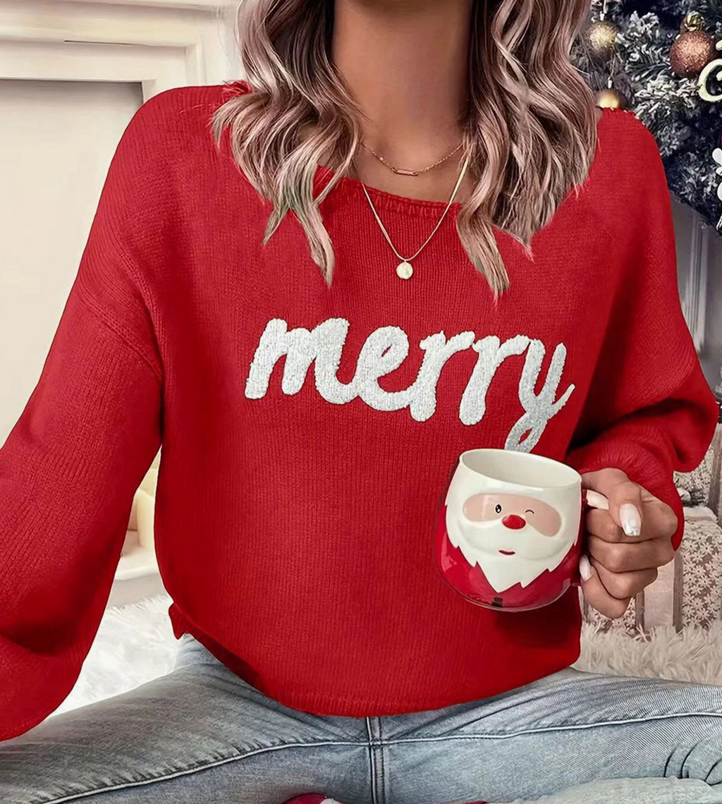 Christmas Merry Jacquard Knit Sweater