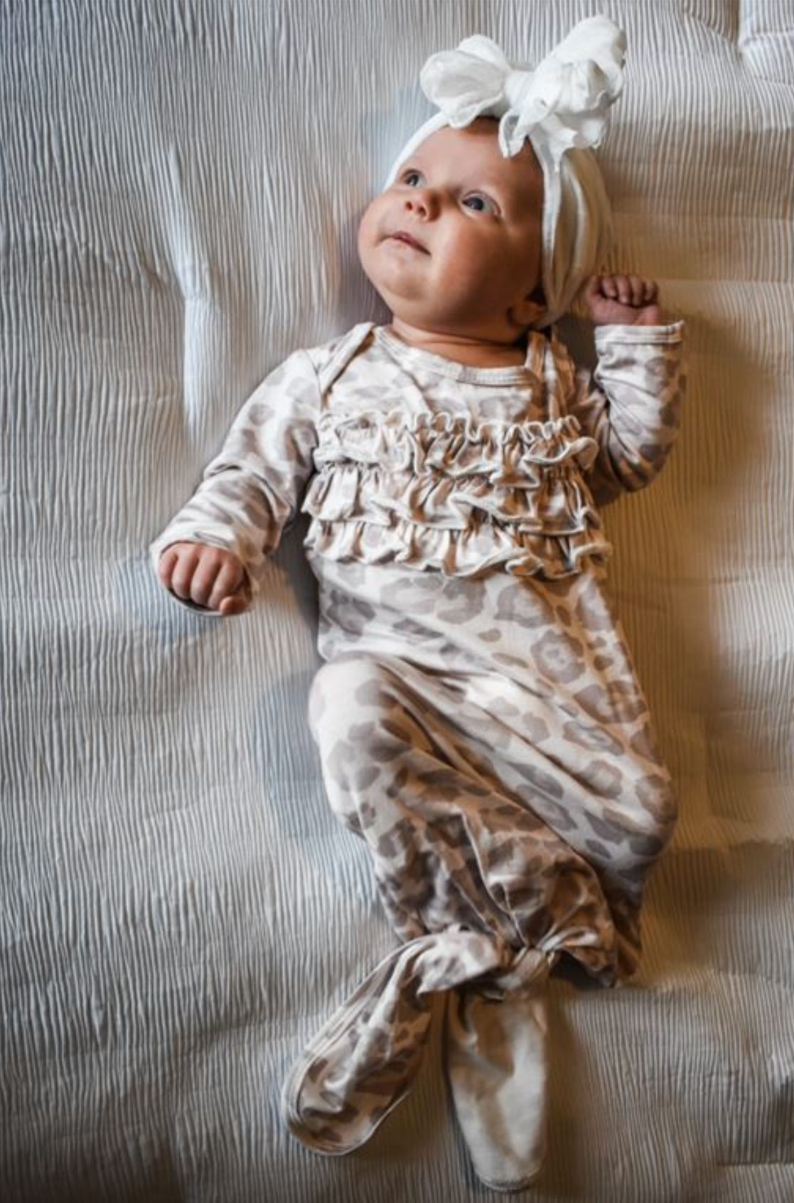 Natural Leopard Knot Gown