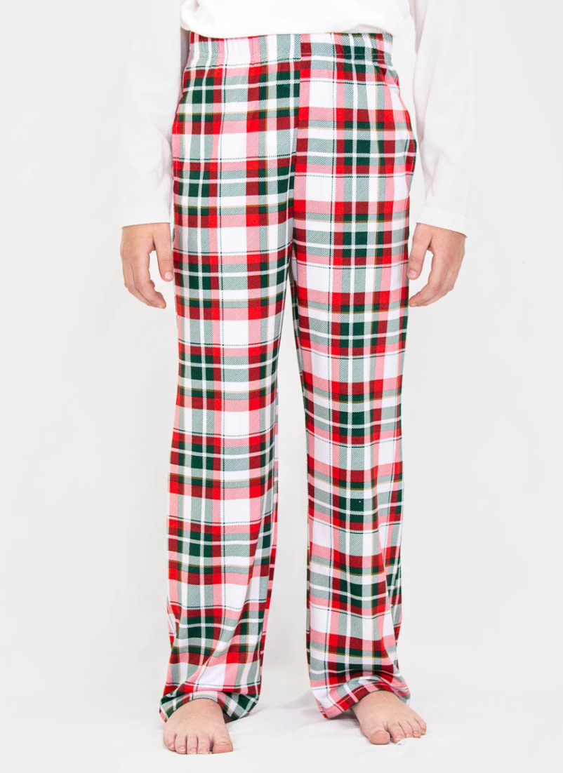 Youth Plaid Christmas Pajama Set