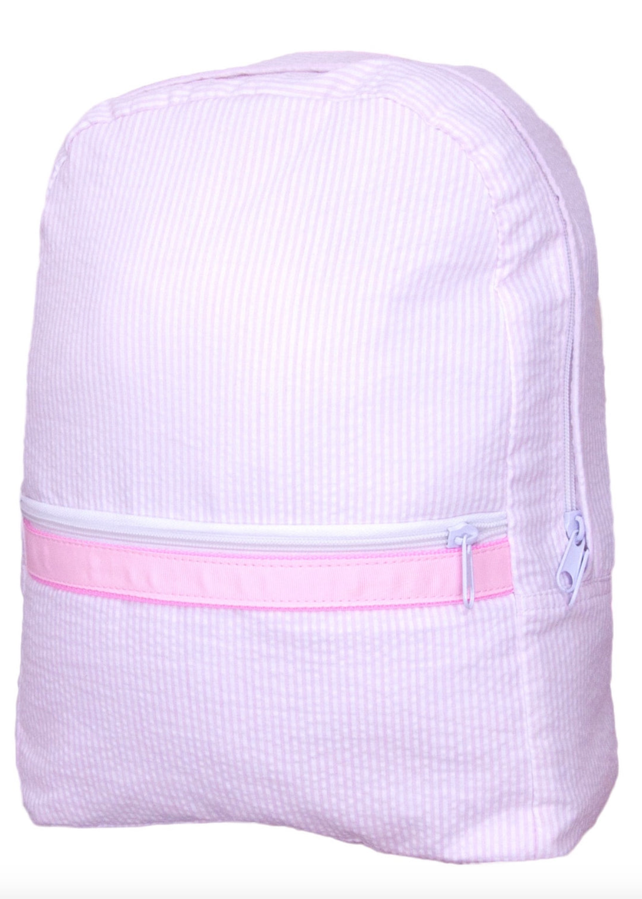Pink Seersucker Backpack