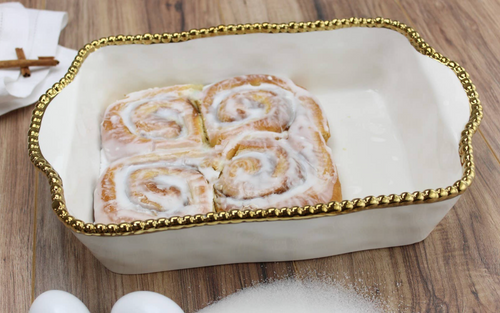 11 x 9 Rectangular Baking Dish-Gold