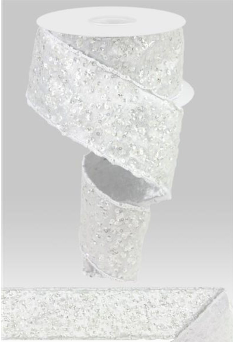 Sequin Metallic Dupioni White