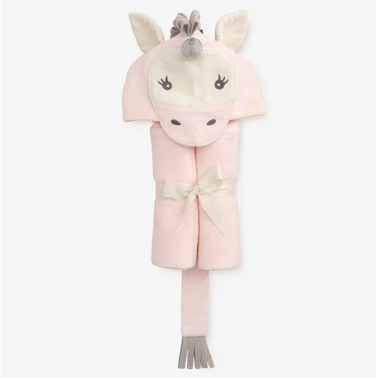 Pink Unicorn Hooded Baby Towel