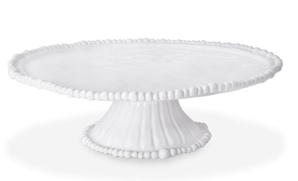 VIDA Alegria Pedestal Cake plate -white