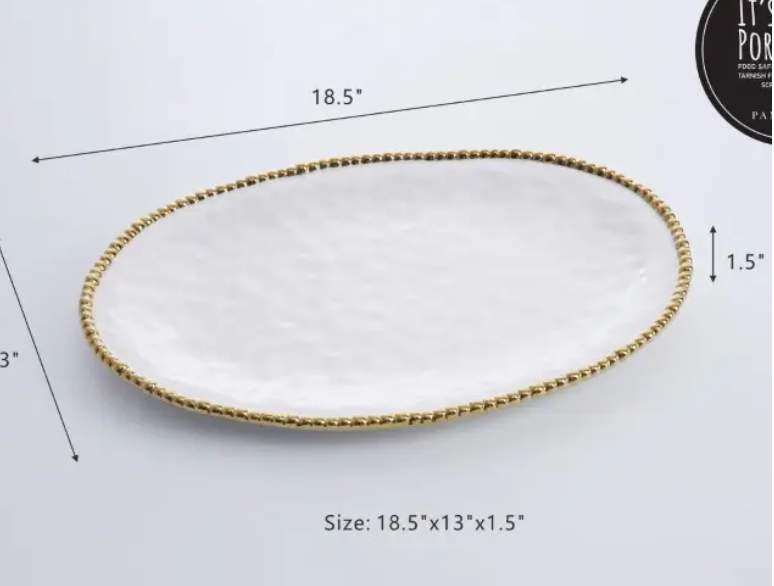 Large Oval Platter-Gold