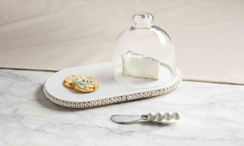 White Bead Tray & Cloche Set