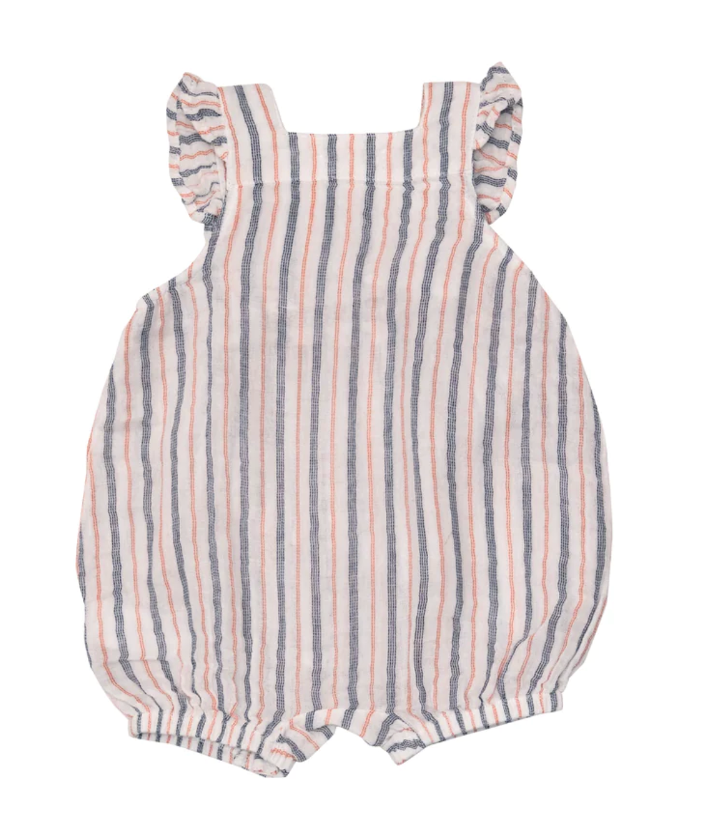 Nautical ticking Stripe Smocked Shortie