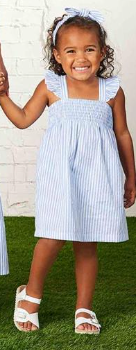 Blue/White Smocked Sundress