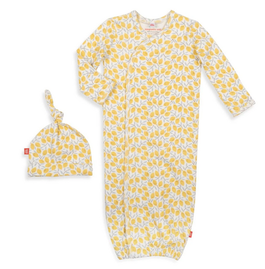 Easy Peasy Organic Cotton Gown & Hat