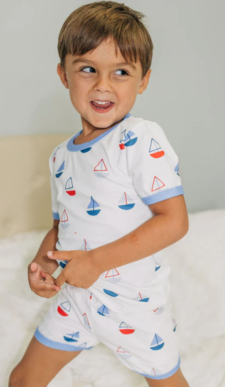 Sailboats Pajama Short set