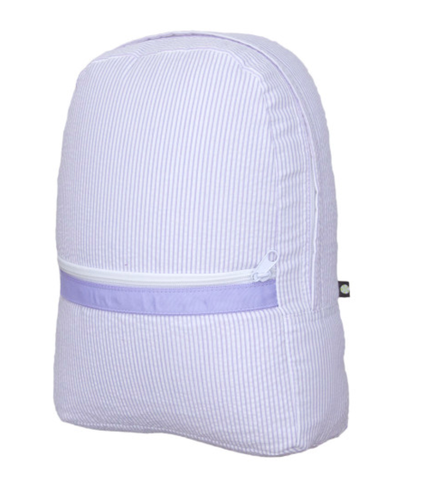 Lilac Seersucker Backpack