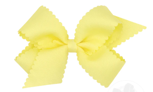 Medium Scallop Bow- Light Yellow