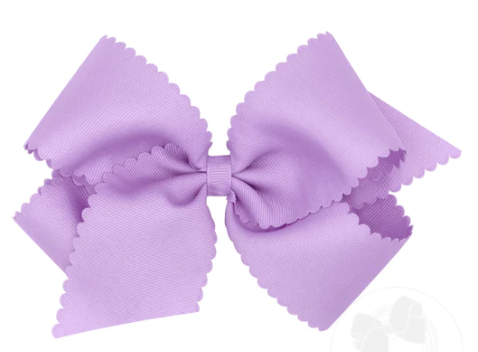 Large Scallop Bow- Light Purple