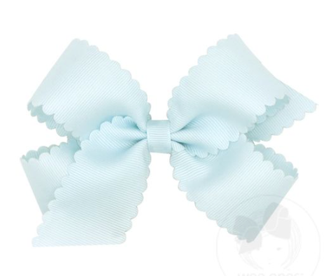 Medium Scallop Bow- Blue Vapor