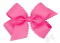 Medium Scallop Bow- Hot Pink