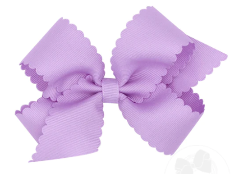 Medium Scallop Bow- Light Purple