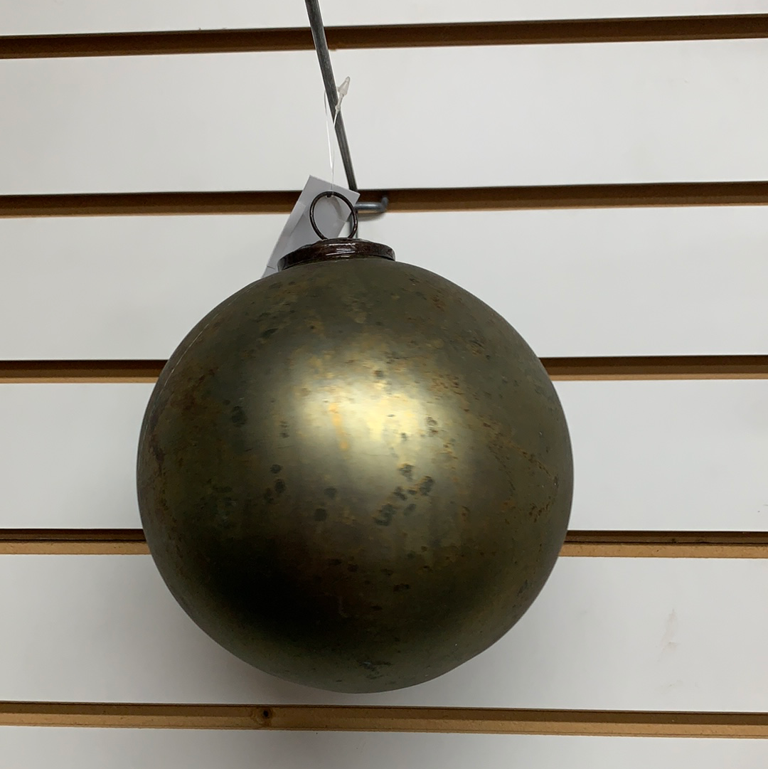 Ornament - Glass rustic ball 6"