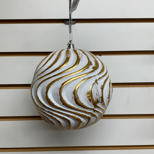 Ornament - Gold/Water ripples Ball
